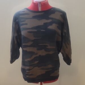 New York & Company Camouflage Knit Top
